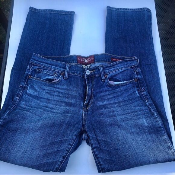Lucky brand womans jeans Sophia Straight medium wash mid rise 10/30 Y2K regular - Picture 7 of 14